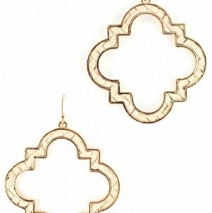 NATURAL CLOVER FASHION EARRINGS